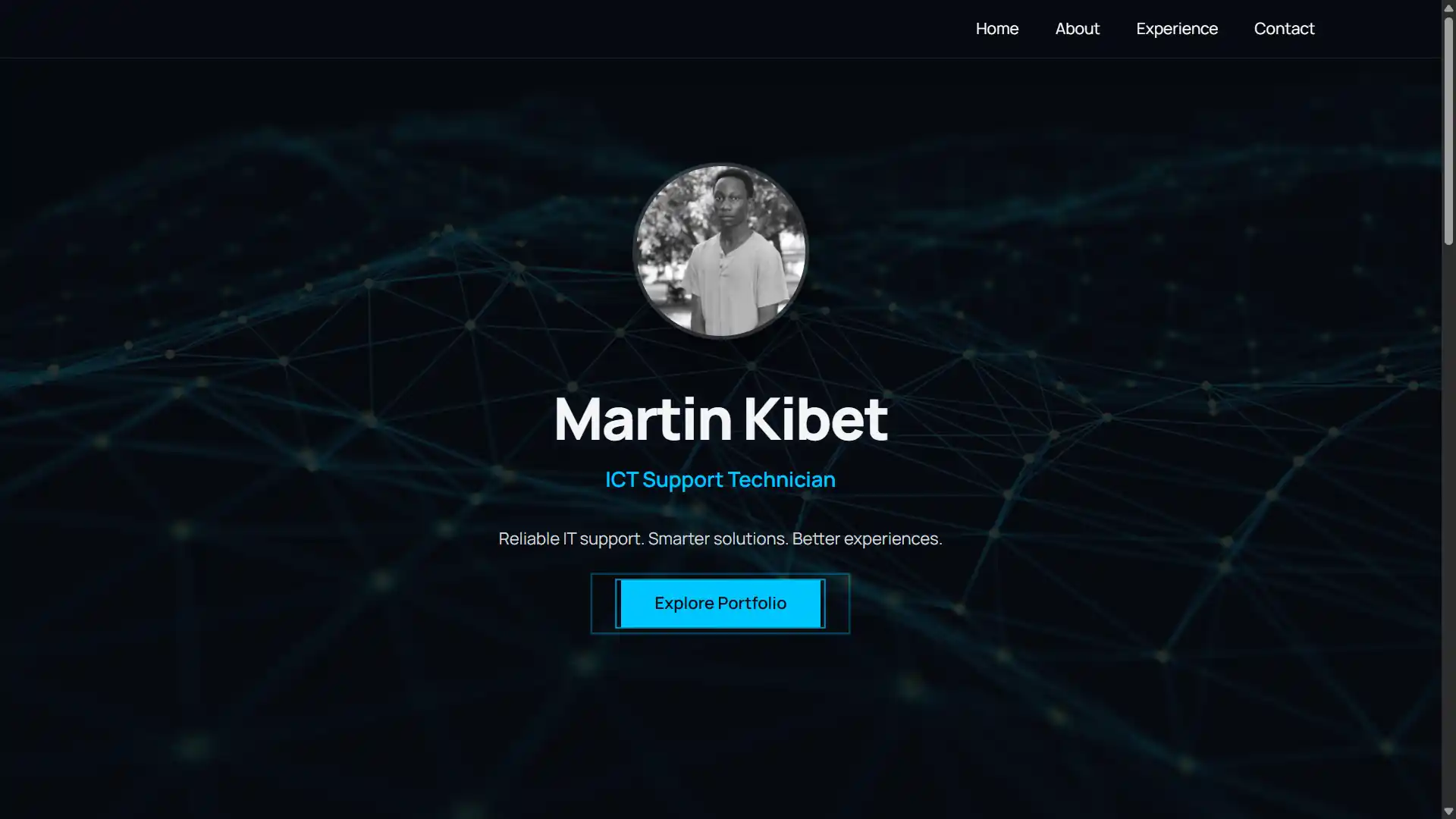Portfolio website development sample