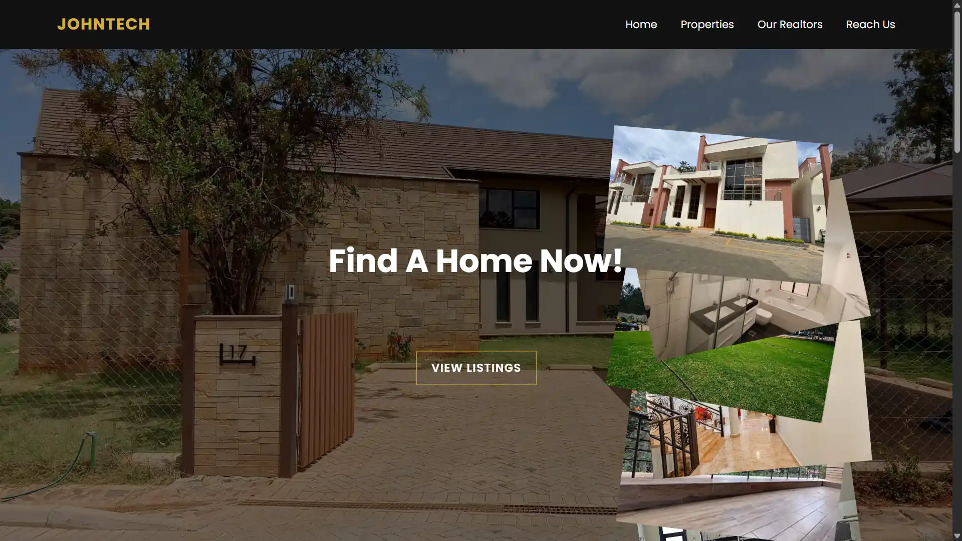 Real estate website development sample
